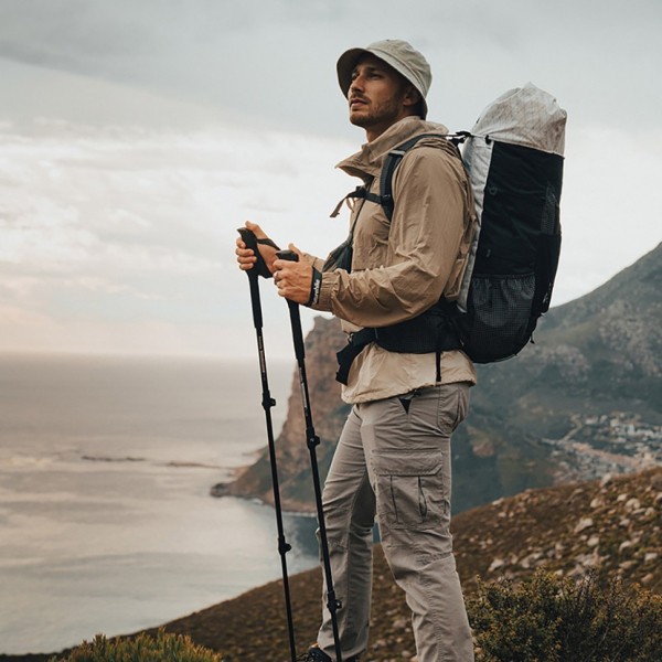 Палка треккинговая Naturehike ST03 7075 AL NH17D017-D с 3 узлами серый