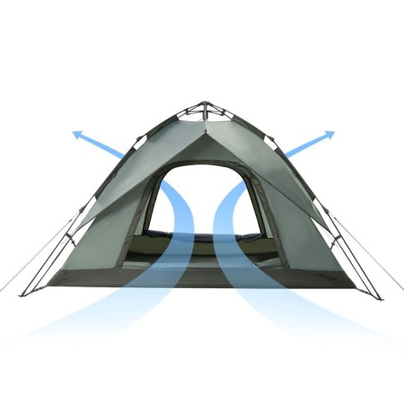 Палатка Naturehike автоматическая NH21ZP008, трехместная, серо-зеленая, 6927595777442