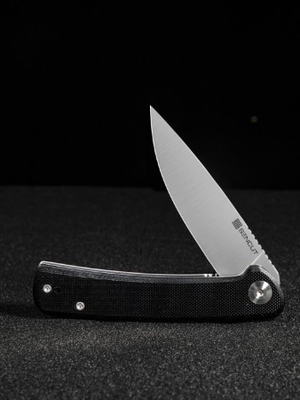 Складной нож SENCUT Neches 10Cr15CoMoV Steel Satin Handle G10 Black
