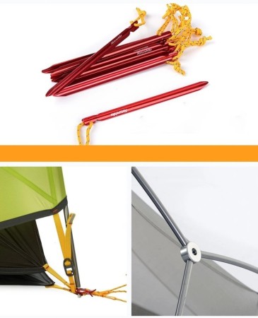 Палатка 2-местная Naturehike сверхлегкая Mongar NH17T007-M, 20D , светло-зеленый, 6927595708088