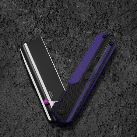 Нож Bestech Tardis сталь D2, рукоять G10 черно-фиолетовая