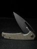 Складной нож SENCUT Mims 9Cr18MoV Steel Black Stonewashed Handle Dark Green Canvas Micarta