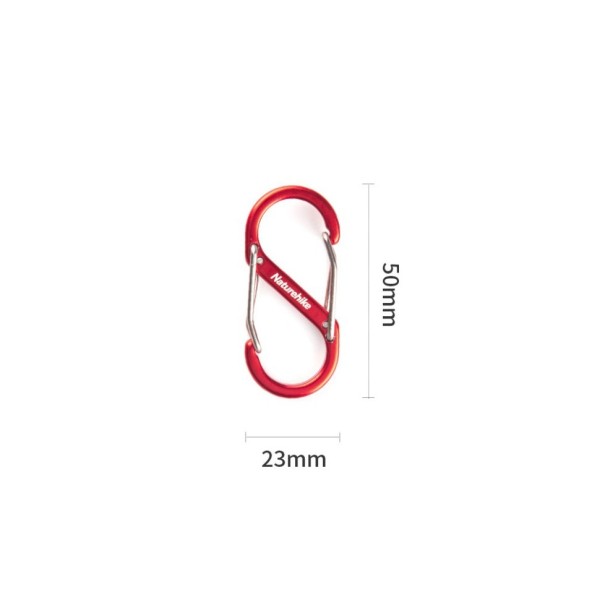 Карабин многофункциональный Naturehike NH20GS004 S-Type 5 см, 2шт