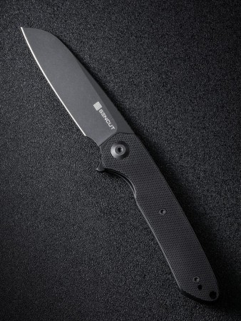 Уценённый товар Складной нож SENCUT Kyril 9Cr18MoV Steel Black Stonewashed Handle G10 Black (витрин.образец)