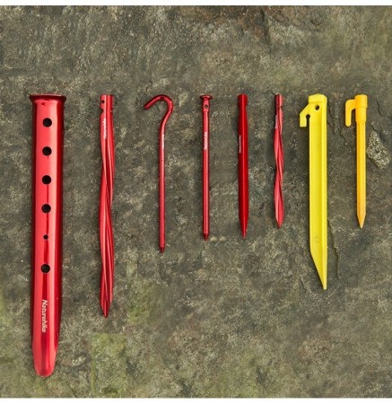 Колышки Naturehike NH17D027-D алюминиевые  для палатки (6 шт.) 17 см, красные, 6927595723371