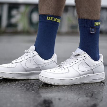 Водонепроницаемые носки DexShell Ultra Thin Crew синий/желтый
