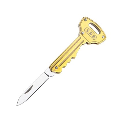 Нож-брелок складной Sanrenmu 4113SUX-SR желтый