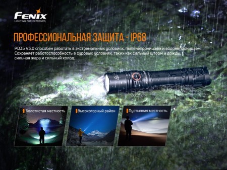 Фонарь Fenix тактический PD35 V3.0 зеленый 1700 люмен