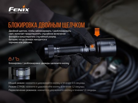 Уцененный товар Фонарь Fenix индустриальный C7 3000 люмен (Вскрытая, поврежденная упаковка. )