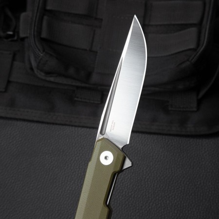 Уцененный товар Нож Bestechman Dundee сталь D2, рукоять G10 зеленая(Поврежден. упаковка)