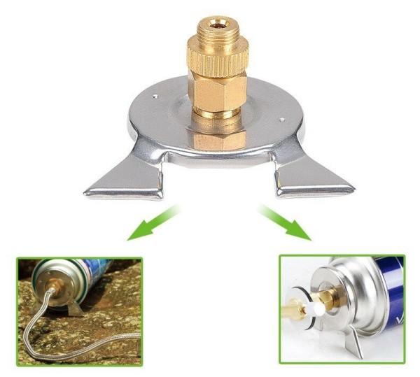 Переходник для горелки BRS-17B (с резьбового на цанговый баллон)