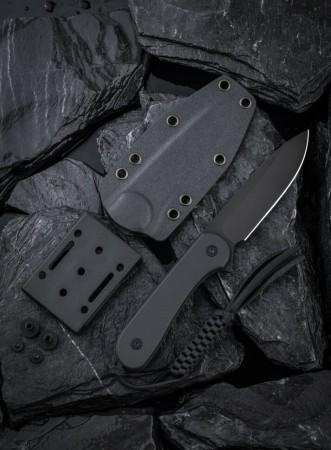 Нож CIVIVI Fixed Blade Elementum D2 Steel Black Stonewash Handle G10 Black