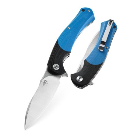 Уцененный товар Нож Bestech Penguin сталь D2, рукоять G10 черно-синяя(Вскрытая упаковка. Возможно слегка надорвана)