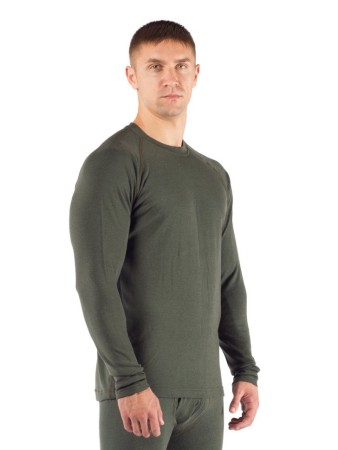 Футболка  мужская Rosta/ дл. рукав/ шерсть 220/ зеленый