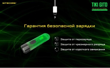 Уцененный товар Наключный фонарь Nitecore TIKI GITD primary OSRAM P8(Новые. В запечатанных блистерах)