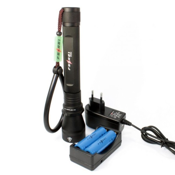 Уцененный товар Фонарь для дайвинга Ferei W152B CREE XM-L (теплый свет диода)(Б/У. Состояние на 4. Только фонарь. Нужны акб высотой не выше 68мм)