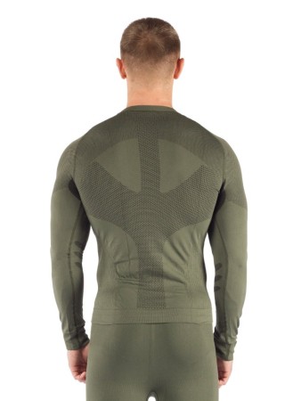 Футболка мужская Apol/ дл. рукав/ синтетика/ зеленый