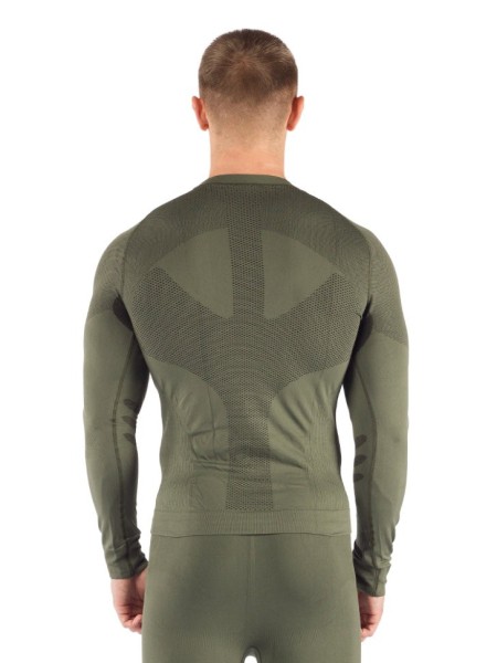 Футболка мужская Apol/ дл. рукав/ синтетика/ зеленый