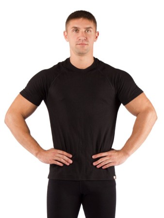 Футболка  мужская Quido/ кор. рукав/ шерсть 160/ черный
