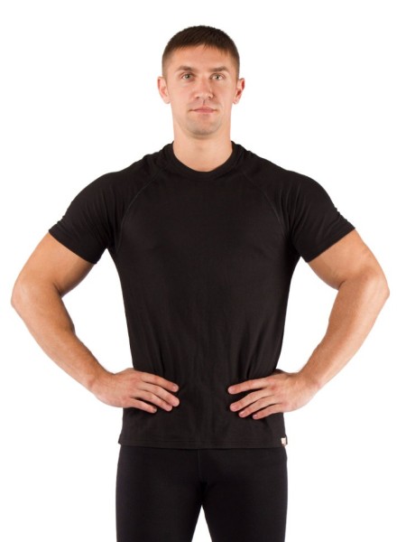 Футболка  мужская Quido/ кор. рукав/ шерсть 160/ черный