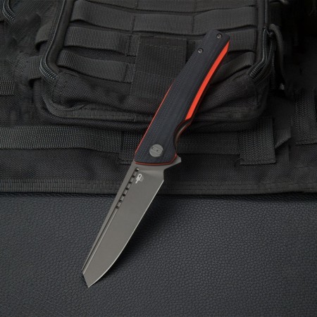 Нож Bestech Slyther сталь 14C28N, рукоять G10 черно-красная (Без упаковки. В зип пакете)