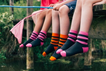 Водонепроницаемые детские носки DexShell Waterproof Children Socks розовый/черный