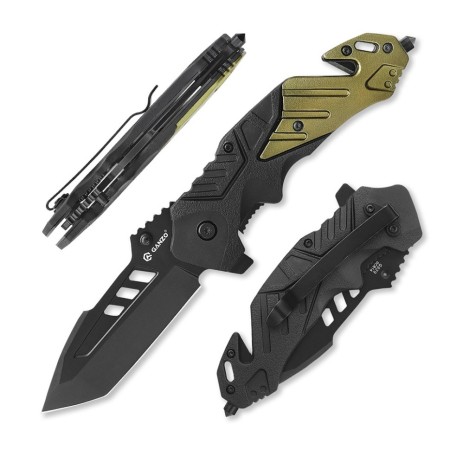 Нож складной Ganzo G629-GR черный/оливковый