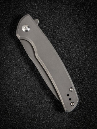 Складной нож SENCUT Tynan 10Cr15CoMoV Steel Gray Stonewashed Handle Stainless Gray