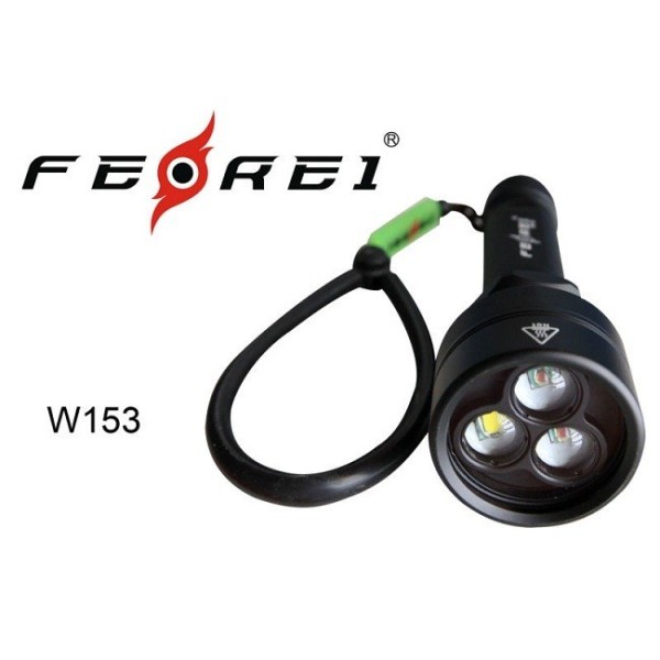 Уцененный товар Фонарь для дайвинга Ferei W153 1хCREE XM-L (Cool White) 2xCREE XP-E (Red)(Б/У. Сост. хорошее. Потертости. Полн. комплект)