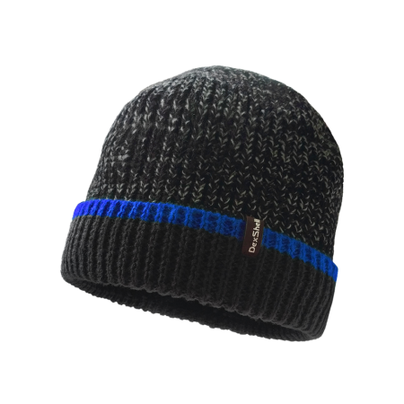 Водонепроницаемая шапка Dexshell Cuffed Beanie черный/cиний