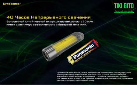 Уцененный товар Наключный фонарь Nitecore TIKI GITD primary OSRAM P8(Новые. В запечатанных блистерах)