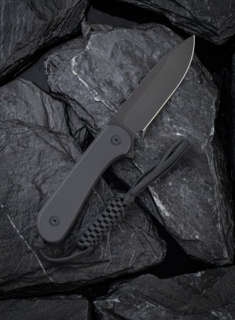 Нож CIVIVI Fixed Blade Elementum D2 Steel Black Stonewash Handle G10 Black