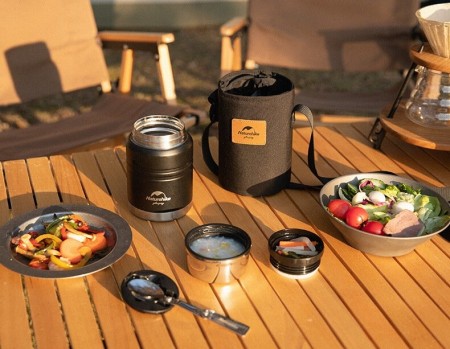 Термос Naturehike NH20SJ041  750мл (для еды) , черный, 6927595767481