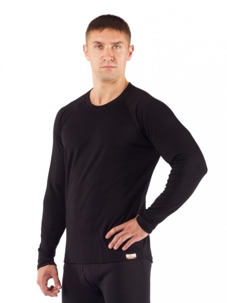 Футболка  мужская Rosta/ дл. рукав/ шерсть 220/ черный