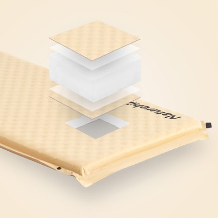 Коврик Naturehike CNK2300DZ014 D01 самонадувной с подушкой бежевый 3см, 6976507663397