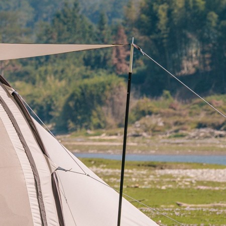 Стойки для тента Naturehike NH22PJ040 алюминиевый сплав 1,7-2.0 м, 4 секции (2шт), цвет черный, 6927595708712