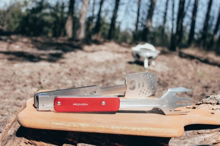 Компактный мини набор для барбекю Roxon S602G серый (4 в 1)