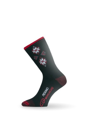 Носки Lasting SCK 903, borgolon+polypropylene, красные c рисунком