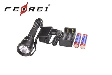 Уцененный товар Фонарь для дайвинга Ferei W158, черный(Состояние 4+. Полн. комплект)