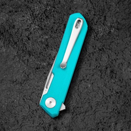 Нож Bestechman Mini Dundee сталь D2, рукоять G10 светло голубая