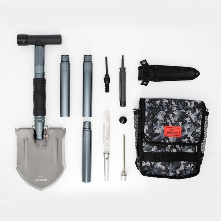 Уцененный товар Многофункциональная лопата Adimanti AD110A (Без огнива-свистка, насадки-стеклобоя, вилки-копья)