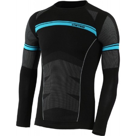 Уцененный товар Футболка мужская с длинным рукавом /синтетика/ черный/ LXL без упаковки,