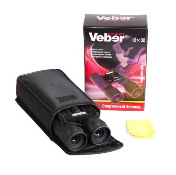 Бинокль БН 12*32 черн.Veber Sport