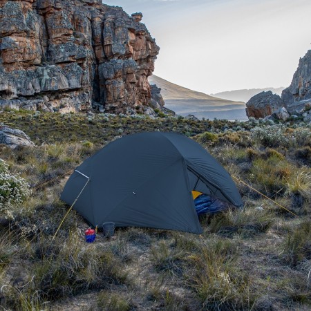 Палатка Naturehike Mongar NH19M002-J 210T двухместная сверхлегкая, синяя Phantom Blue, 6975641882596