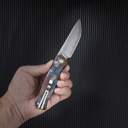 Нож складной SRM Medal 255L-GQ2 дамасский узор