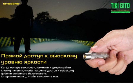 Уцененный товар Наключный фонарь Nitecore TIKI GITD primary OSRAM P8(Новые. В запечатанных блистерах)