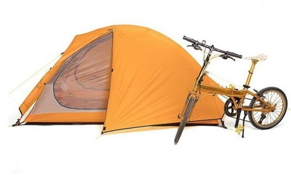 Палатка  Naturehike сверхлегкая + коврик NH18A180-D, оранжевая, 6927595731949