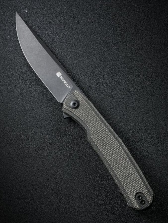 Складной нож SENCUT Scitus D2 Steel Black Stonewashed Handle Dark Green Canvas Micarta