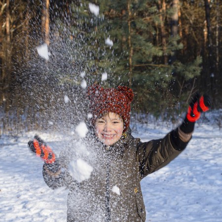 Водонепроницаемая детская шапка DexShell Kid's Beanie Cable Twin Pompom оранжевый