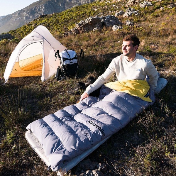 Спальный мешок Naturehike Cicada Wing CW700 CNK2450WS048 утиный пух серый L